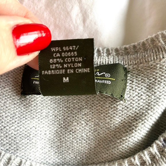 EDDIE BAUER Snowflake Cardigan Sweater M - Picture 7 of 8